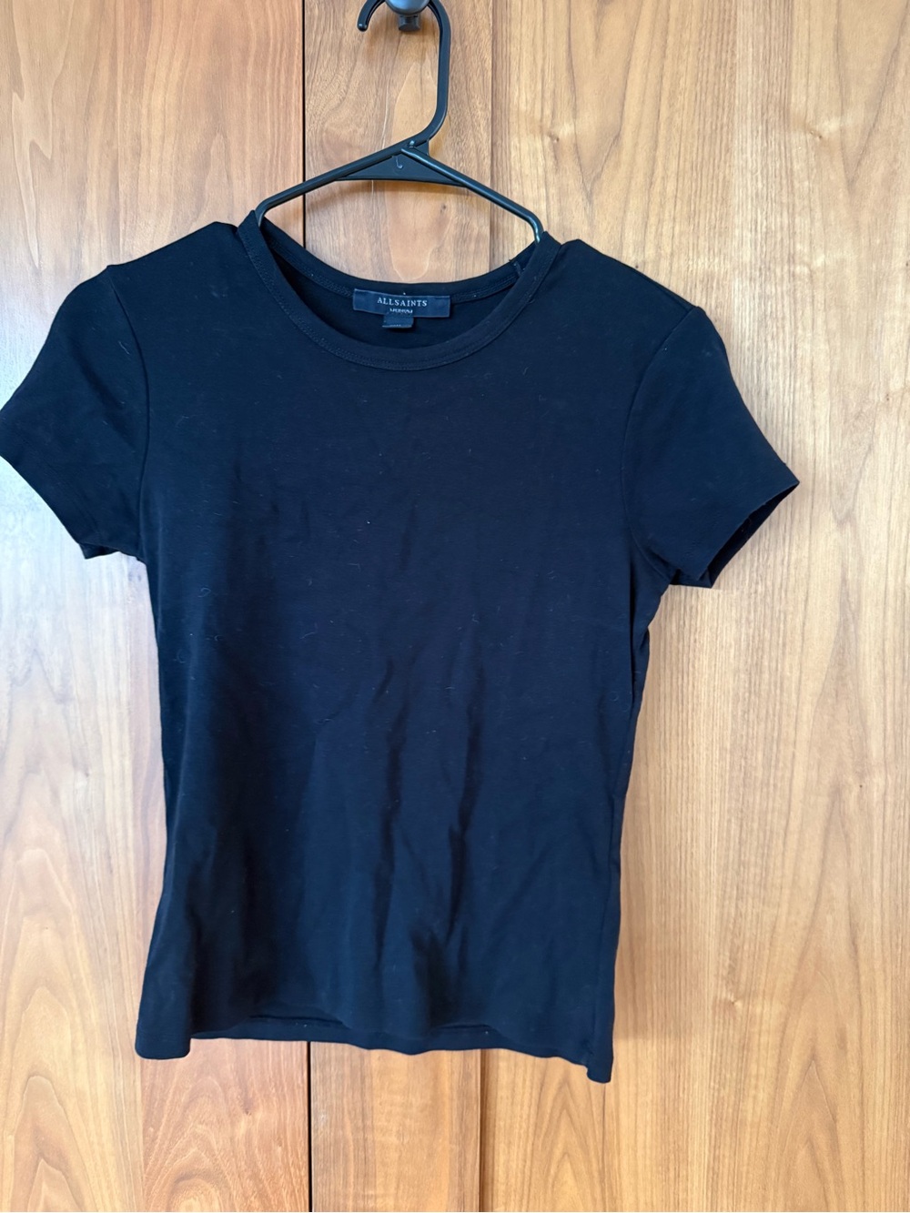 All Saints Black Short Sleeve Crewneck Tee